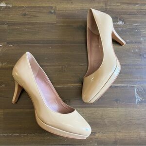 Vince Camuto Desti Patent Platform Nude Heels